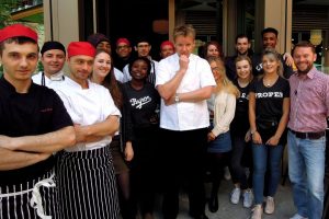Gordon Ramsay lookalike Martin Jordan Bryon Restaurant opening Intu